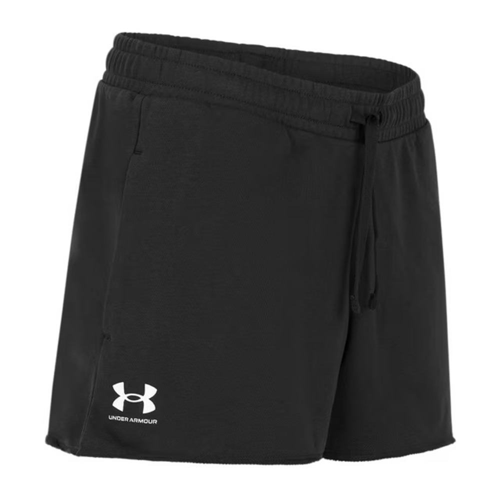 Under Armour Womens Rival Terry Short XS Black Athletic French Terry 3in Inseam